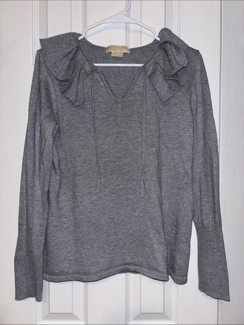 Michael Kors Ruffled Neck Long Sleeve Blouse